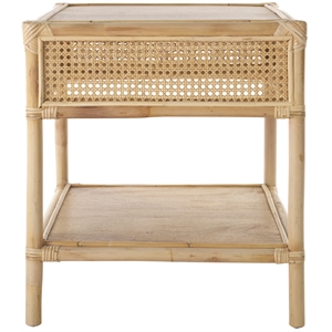 Safavieh Arvid Square Wood Accent Table in Natural