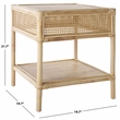 Safavieh Arvid Square Wood Accent Table in Natural