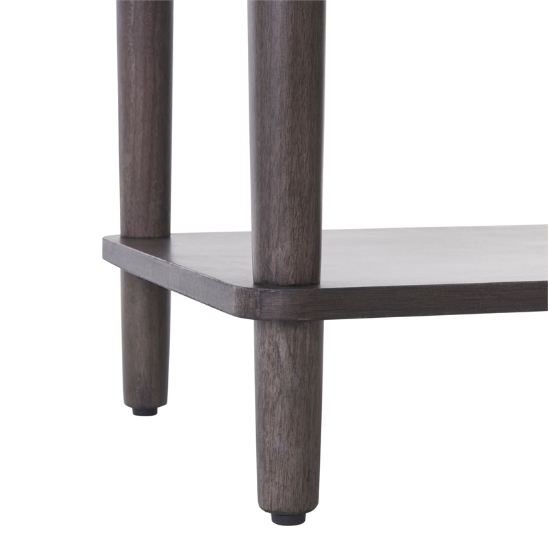 Safavieh Ambrashi Wood End Table in Dark Gray