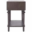 Safavieh Ambrashi Wood End Table in Dark Gray