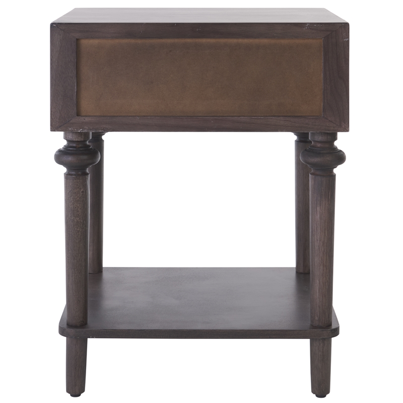 Safavieh Ambrashi Wood End Table in Dark Gray