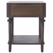 Safavieh Ambrashi Wood End Table in Dark Gray