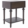 Safavieh Ambrashi Wood End Table in Dark Gray