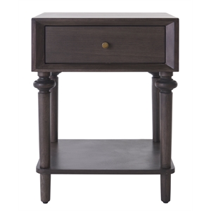 Safavieh Ambrashi Wood End Table in Dark Gray