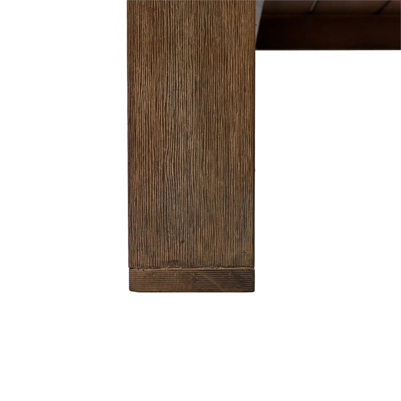 Safavieh Santiago Eucalyptus Wood Patio Coffee Table in Natural