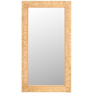 Safavieh Zoelle Wood and Iron Mirror in Natural