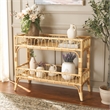 Safavieh Isaiah Rattan 2 Tier Storage Unit in Natural