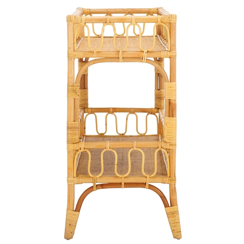 Safavieh Isaiah Rattan 2 Tier Storage Unit in Natural