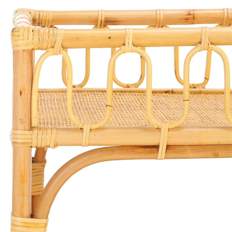 Safavieh Isaiah Rattan 2 Tier Storage Unit in Natural