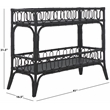 Safavieh Isaiah Rattan 2 Tier Storage Unit in Black