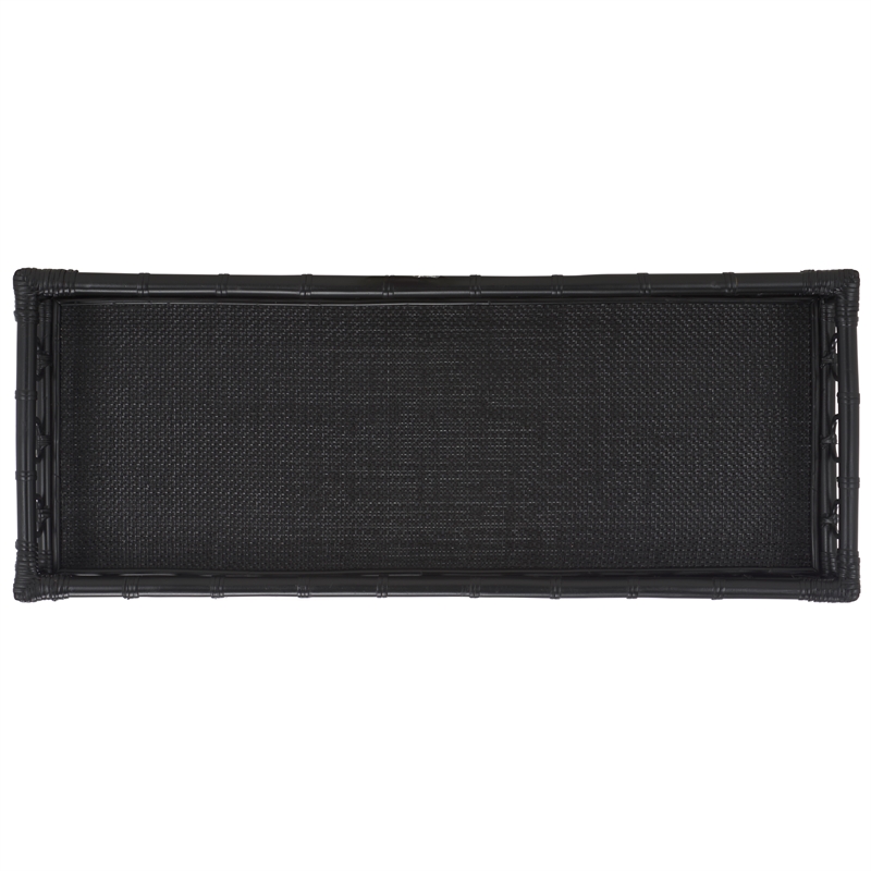 Safavieh Isaiah Rattan 2 Tier Storage Unit in Black