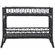 Safavieh Isaiah Rattan 2 Tier Storage Unit in Black