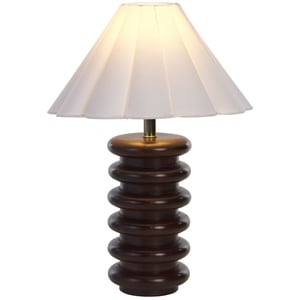 safavieh renata wood table lamp in walnut