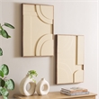 Safavieh Modern Geometry Wood Framed Dimensional Wall Art in Natural / Ivory