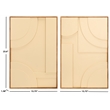 Safavieh Modern Geometry Wood Framed Dimensional Wall Art in Natural / Ivory