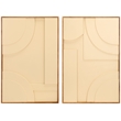 Safavieh Modern Geometry Wood Framed Dimensional Wall Art in Natural / Ivory
