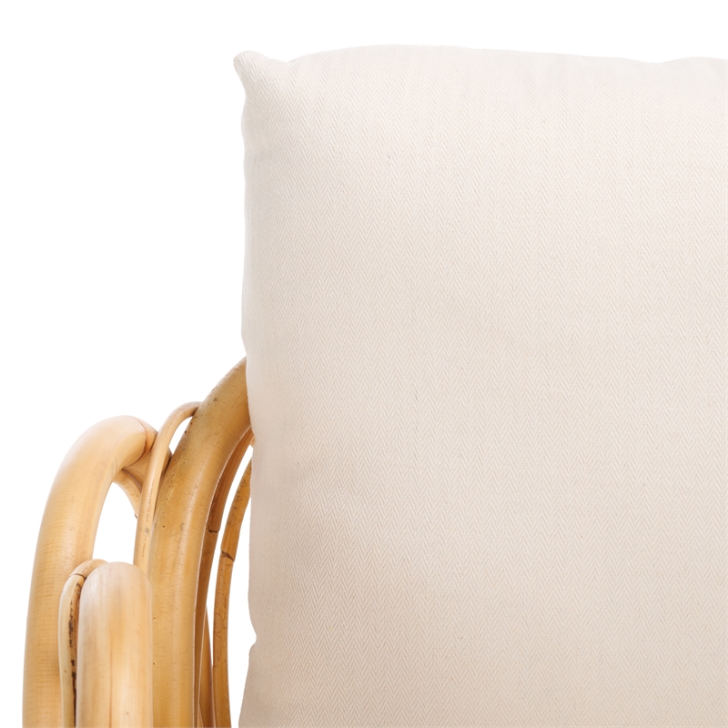 Safavieh Coralie Accent Chair with Cotton Cushion in White / Natural