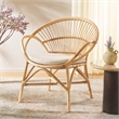 Safavieh Cosette Accent Chair with Cotton Cushion in White / Natural