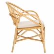 Safavieh Cosette Accent Chair with Cotton Cushion in White / Natural