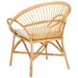 Safavieh Cosette Accent Chair with Cotton Cushion in White / Natural