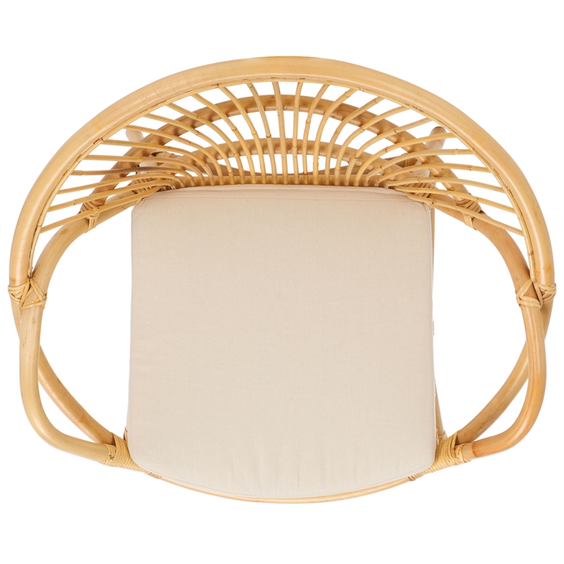 Safavieh Cosette Accent Chair with Cotton Cushion in White / Natural