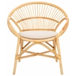 Safavieh Cosette Accent Chair with Cotton Cushion in White / Natural