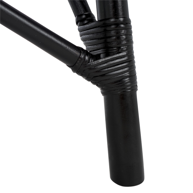 Safavieh Eisley Rattan Accent Chair with Cotton Cushion in White / Black