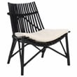 Safavieh Eisley Rattan Accent Chair with Cotton Cushion in White / Black