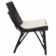 Safavieh Eisley Rattan Accent Chair with Cotton Cushion in White / Black