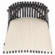 Safavieh Eisley Rattan Accent Chair with Cotton Cushion in White / Black