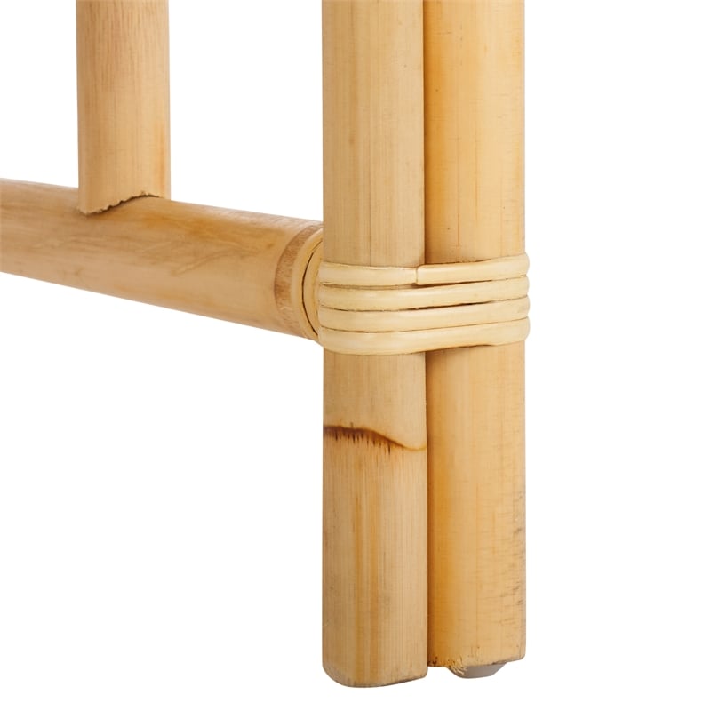 Safavieh Aisling Rattan Accent Chair with Cotton Cushion in White / Natural