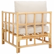 Safavieh Aisling Rattan Accent Chair with Cotton Cushion in White / Natural