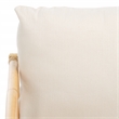 Safavieh Aisling Rattan Accent Chair with Cotton Cushion in White / Natural