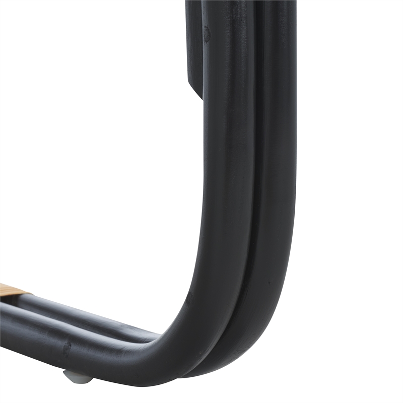 Safavieh Alybeth Rattan Accent Chair with Cotton Cushion in White / Black