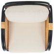 Safavieh Constella Rattan Accent Chair with Cotton Cushion in White / Black