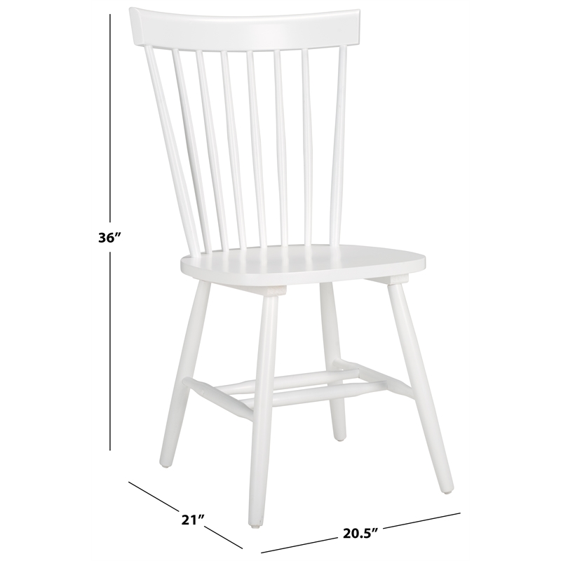 Safavieh Parker Wood Spindle Dining Chair (Set Of 2) in White