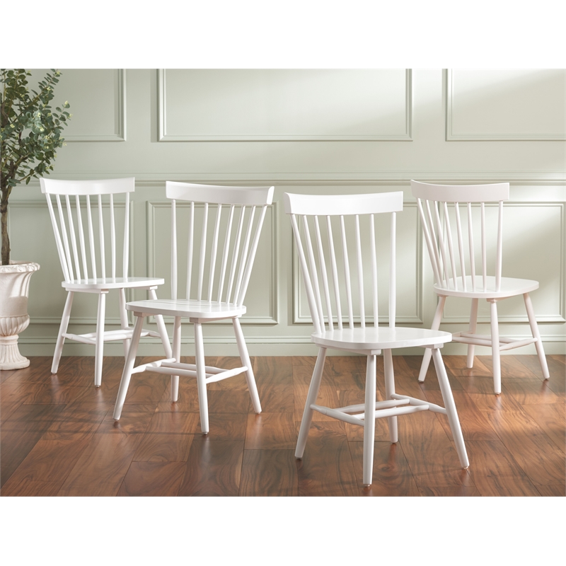 Safavieh Parker Wood Spindle Dining Chair (Set Of 2) in White