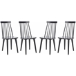 Safavieh Burris Wood Side Chair in Black
