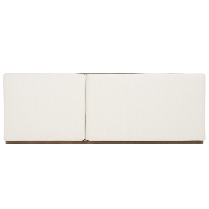 Safavieh Saint Vincent Eucalyptus Wood Chaise Lounge in Natural / Beige