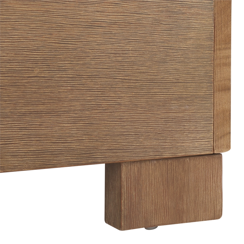 Safavieh Blanquilla Eucalyptus Wood Chaise Lounge in Natural / Beige