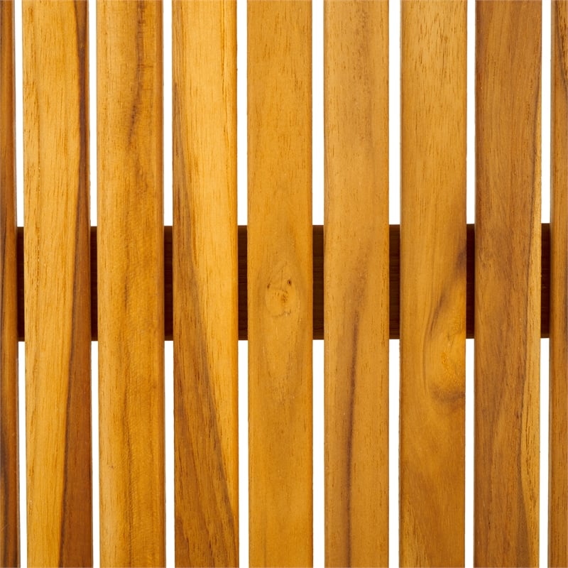 Safavieh Samoa Brazilian Teak Wood Patio Accent Table in Natural