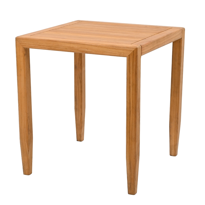 Safavieh Samoa Brazilian Teak Wood Patio Accent Table in Natural