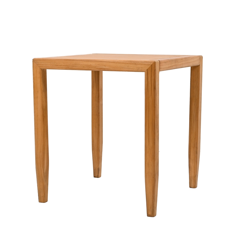 Safavieh Samoa Brazilian Teak Wood Patio Accent Table in Natural