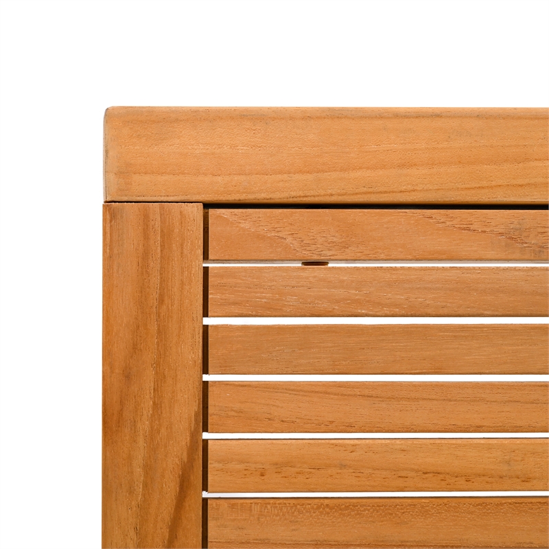 Safavieh Samoa Brazilian Teak Wood Patio Accent Table in Natural