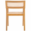 Safavieh Cire Teak and Rattan Dining Chair in Natural