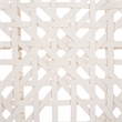 Safavieh Bandelier Teak Wood Stacking Dining Chair in White / Natural