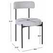 Safavieh Andrean Wood Dining Chair in Black / White