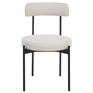 Safavieh Andrean Wood Dining Chair in White / Black