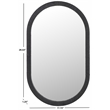 Safavieh Minna Wood and Iron Mirror in Black