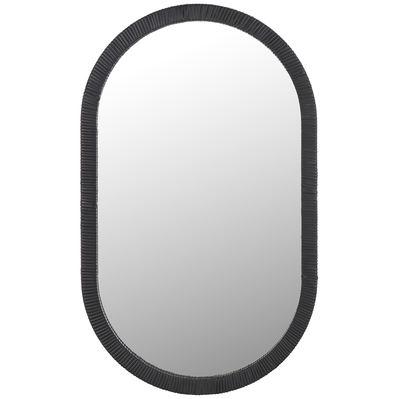 Safavieh Minna Wood and Iron Mirror in Black